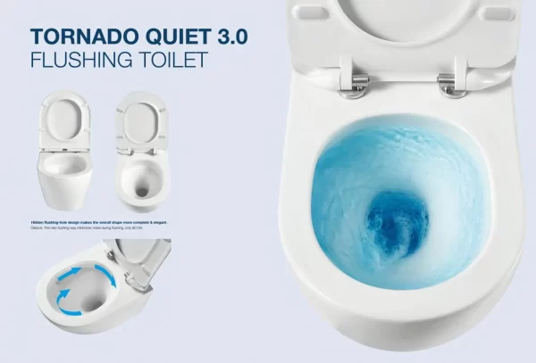 Rimless Tornado Flush Toilet vs Jet Flush Commode (2)