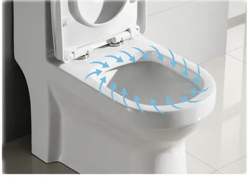 Rimless Tornado Flush Toilet vs Jet Flush Commode
