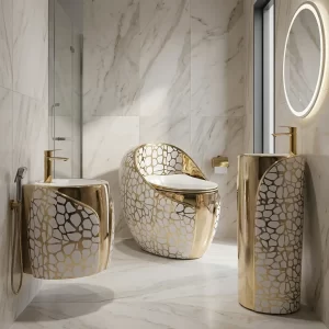 Wholesale Luxury Bathroom Set with Toilets and Washbasins